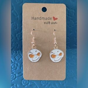 Hand Crafted Inspired Jack Skellington earrings